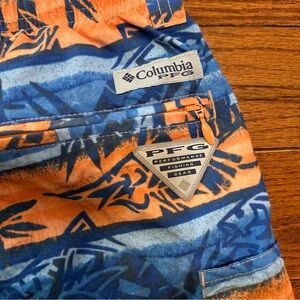 Columbia Blue and Orange Swim Shorts